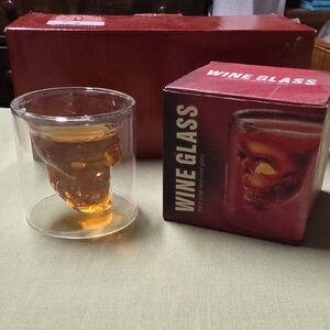 Skull Double Shot Glass Set Of 2